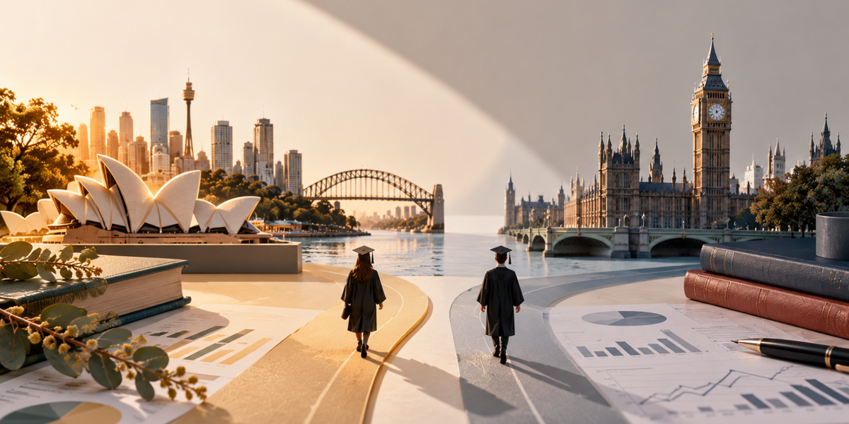 Graduate outcomes: Australia vs UK — what changed in 2025/26?